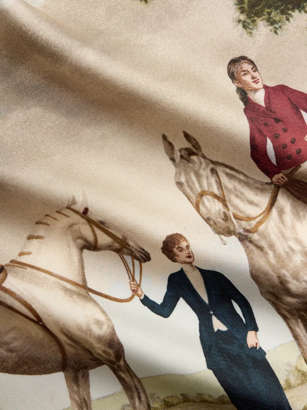 Ralph Lauren Collection Zijden sjaal met print Bruin