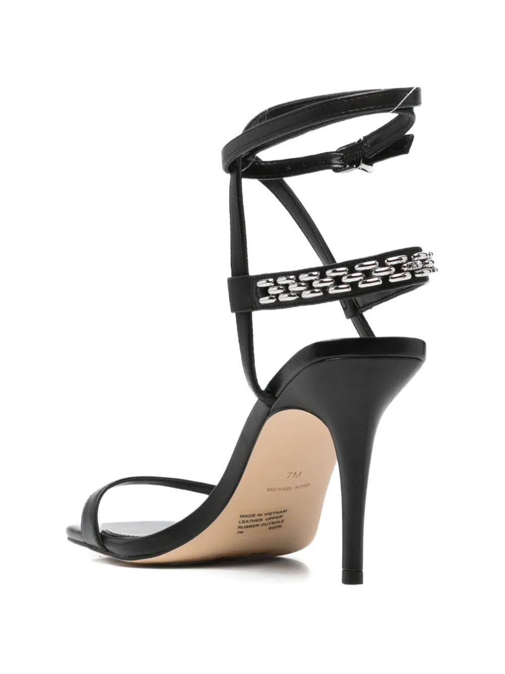 Michael Kors Marcia chain-link ankle-strap sandals Zwart