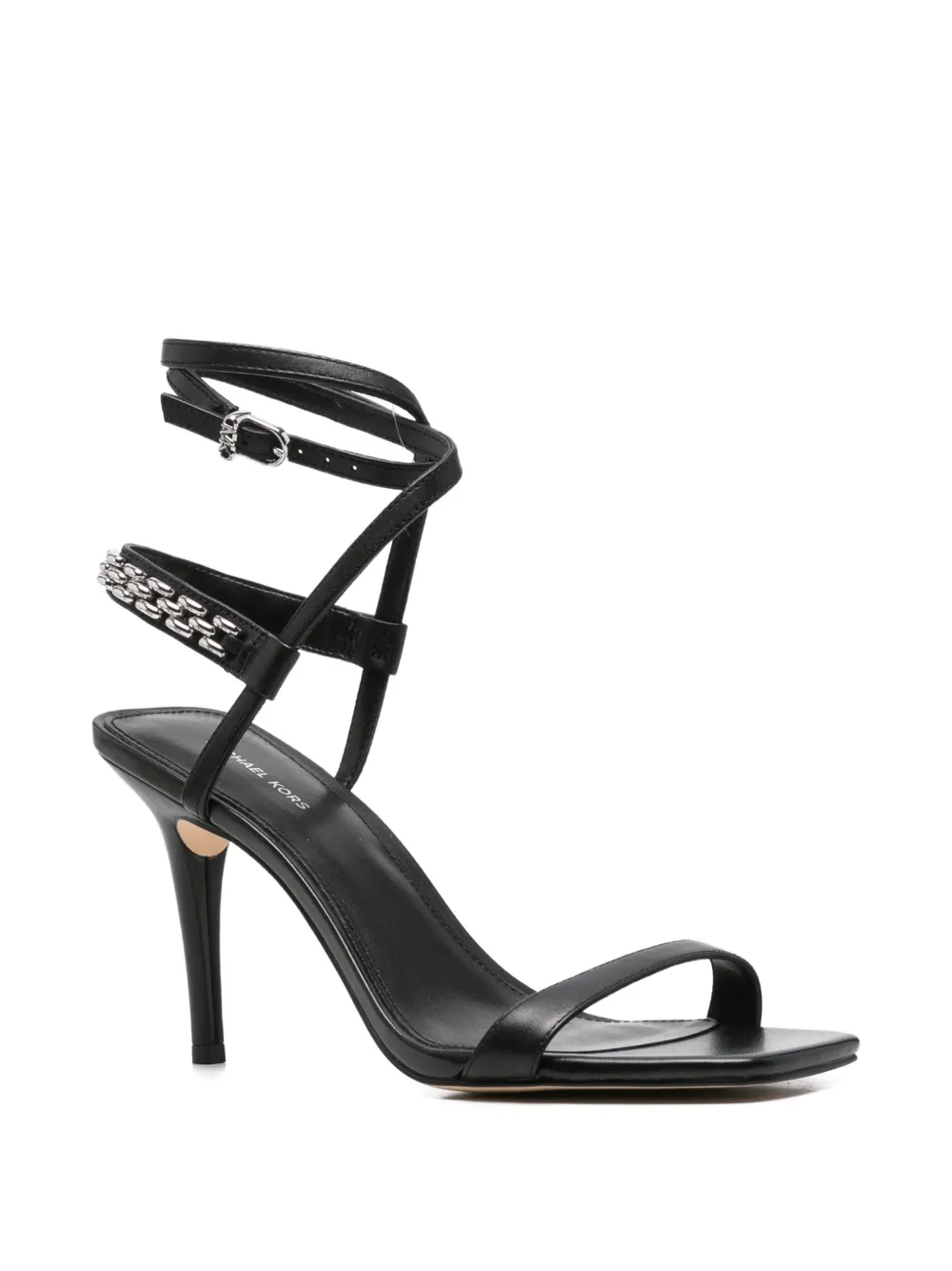 Michael Kors Marcia chain-link ankle-strap sandals Zwart