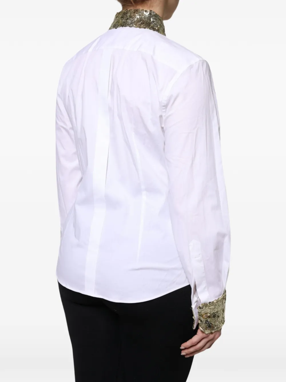 Dolce & Gabbana blouse met pailletten Wit