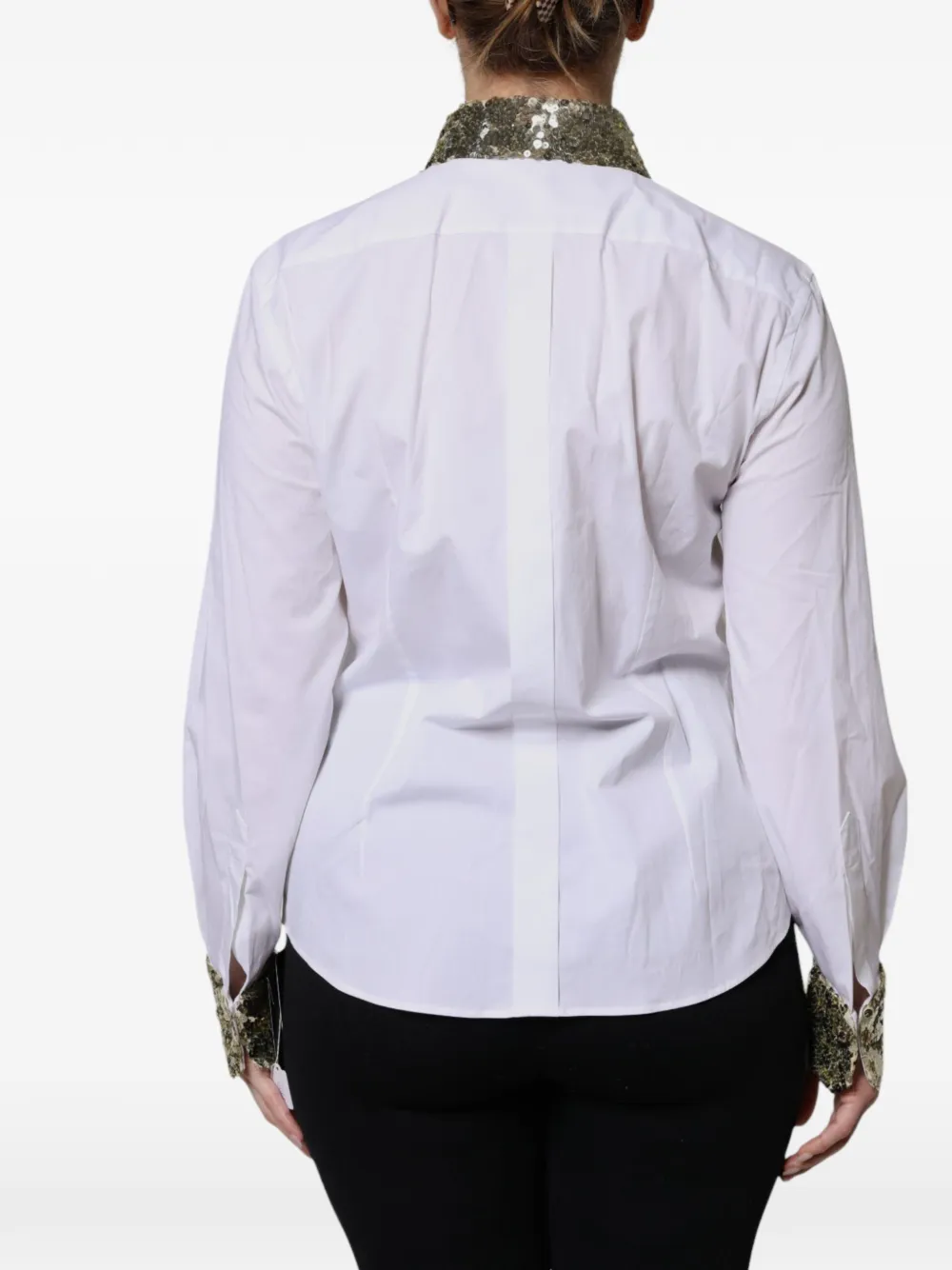 Dolce & Gabbana blouse met pailletten Wit