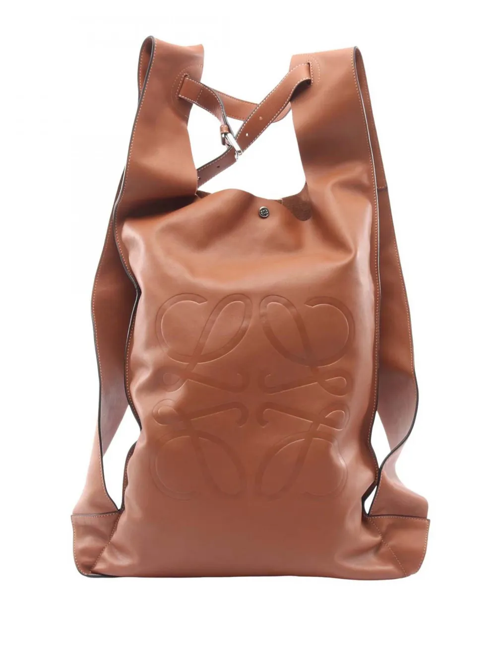 Loewe Pre-Owned 2010-2026 Anagram Leather Shopper backpack - Brown