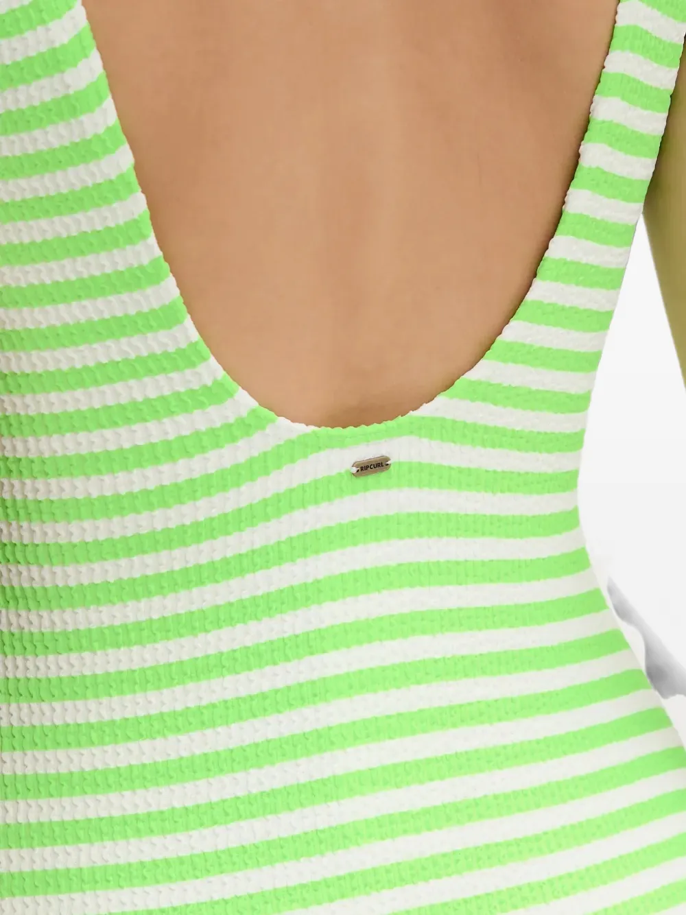 Rip Curl Es Vedra stripe-pattern swimsuit Groen