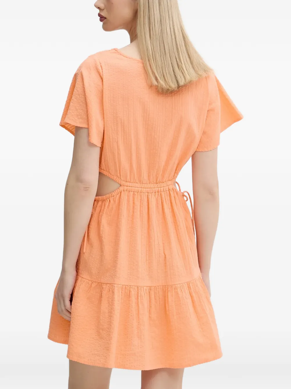 Rip Curl Cala Vadella gelaagde mini-jurk met uitgesneden details Oranje