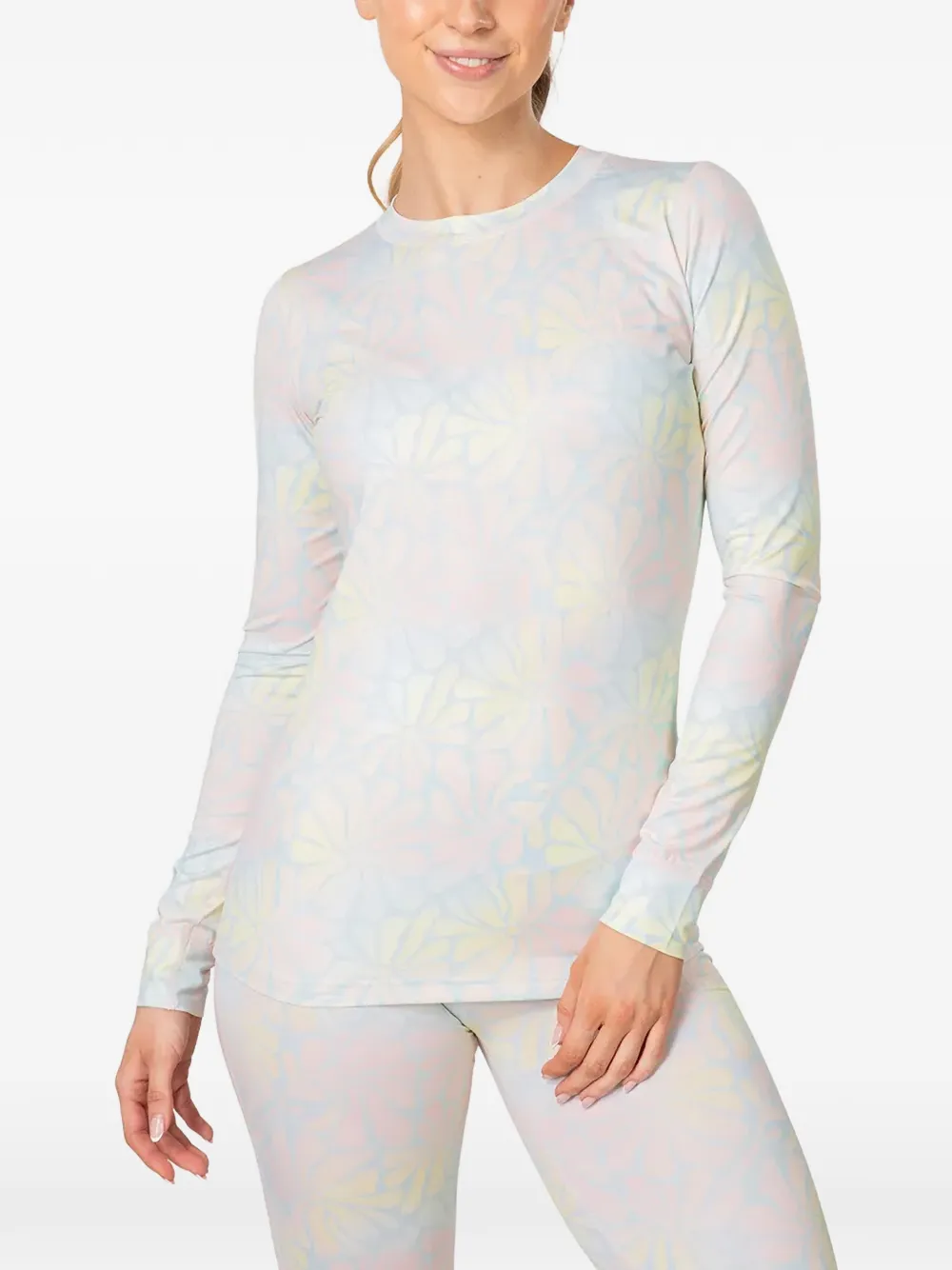 Kari Traa Fryd leaf-print long-sleeve base layer