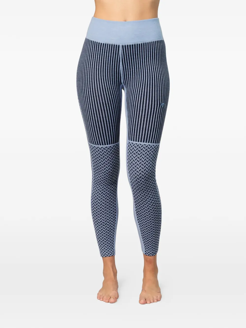 Kari Traa Smekker geometric-patterned ski base layer pants - Blu
