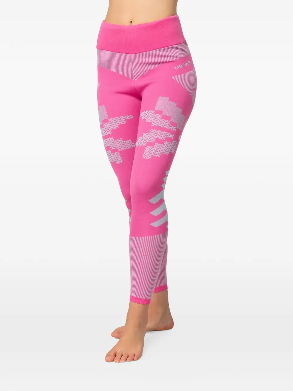 Kari Traa Faith geometric-pattern layer pants - Rosa
