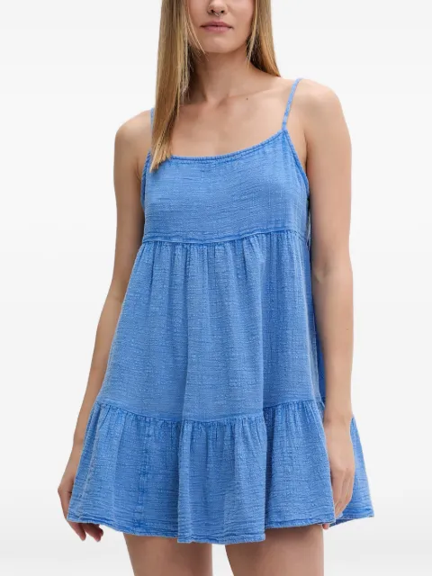 Rip Curl tiered slub-texture mini dress