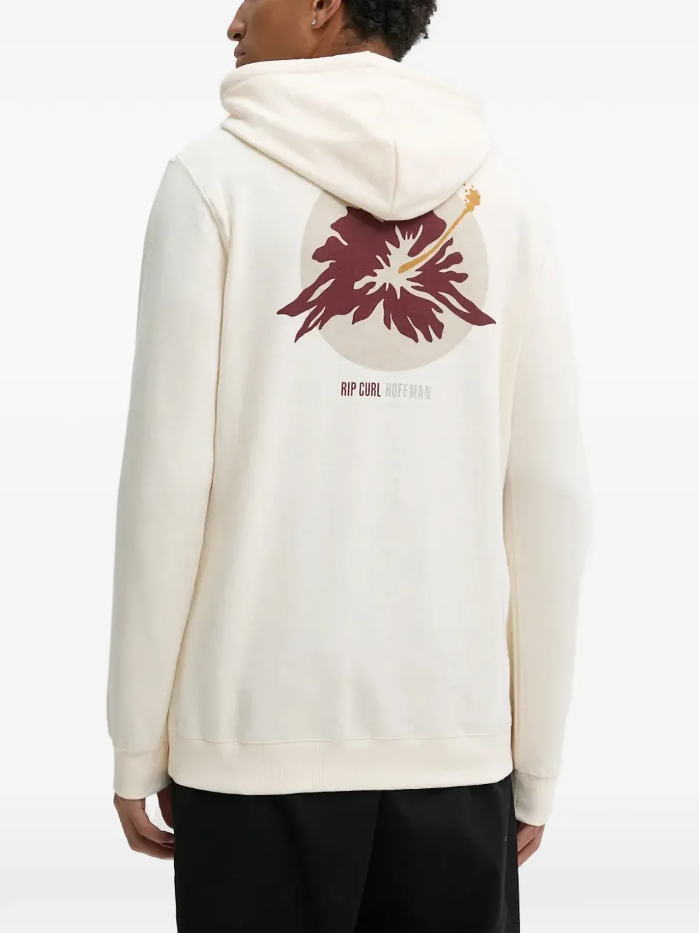 Rip Curl Surf Revival Hoffman hoodie met trekkoord en hibiscus-print Beige