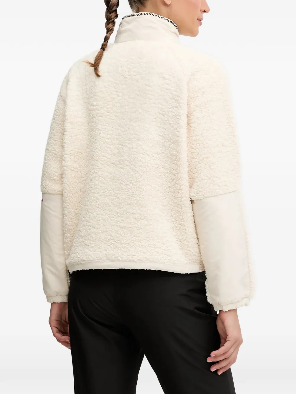 Kari Traa Olivia sweater met fleece textuur en vlakken Beige