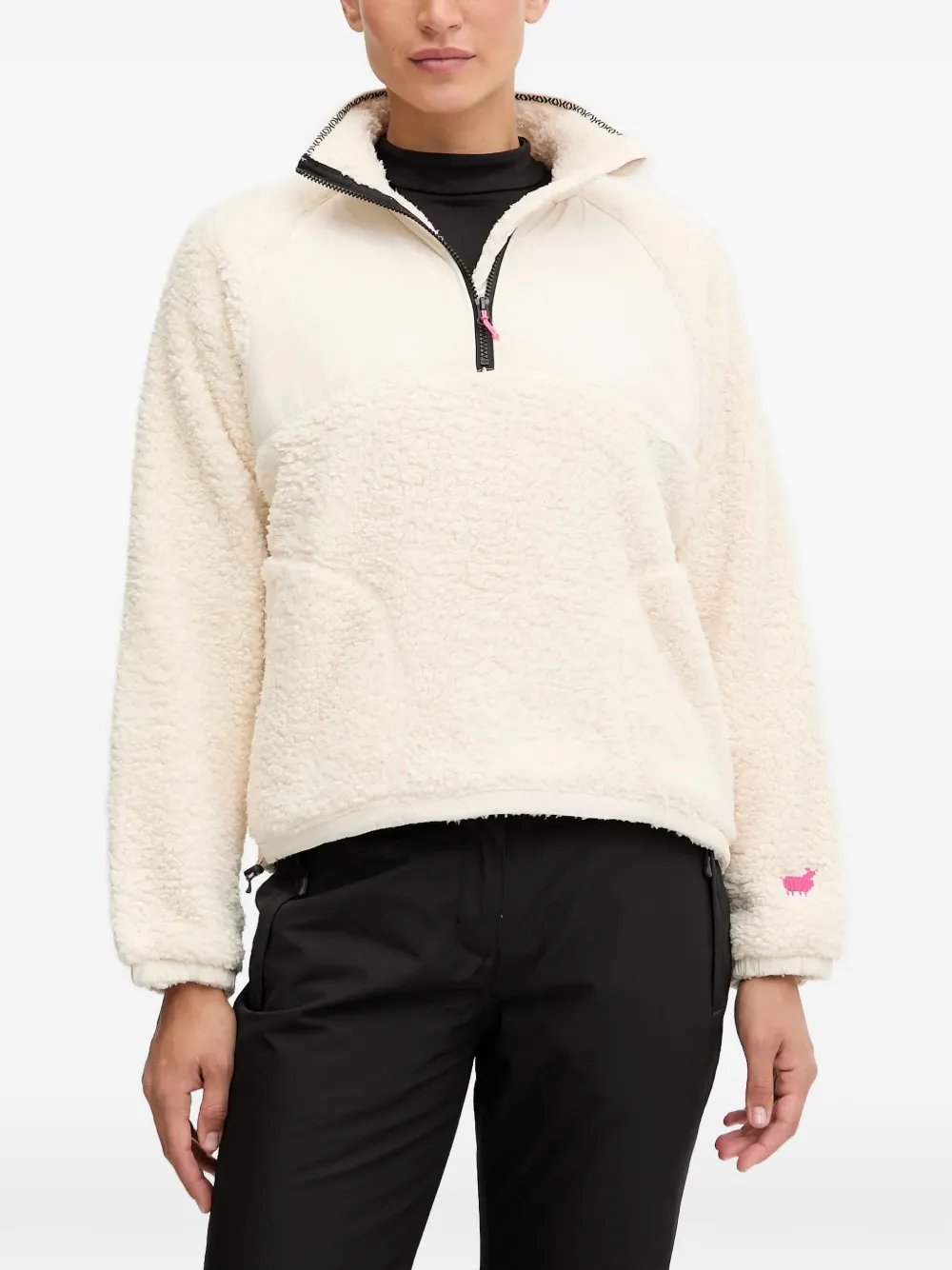 Kari Traa Olivia fleece-texture panelled sweatshirt - Nude