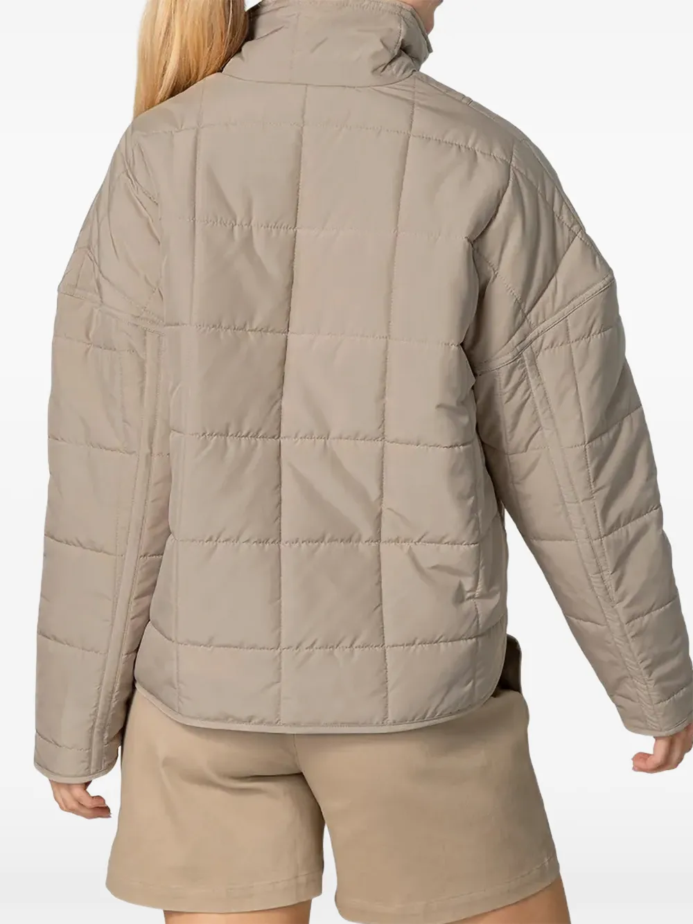 Kari Traa Mina gewatteerd jack met hoge hals Beige