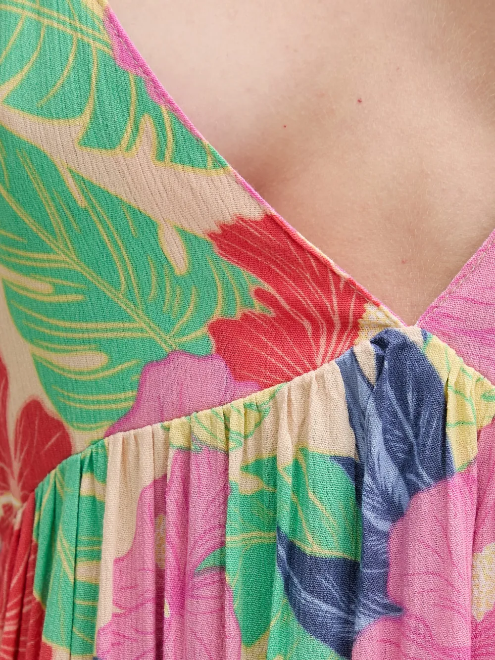 Rip Curl Party Pack maxi-jurk met spaghettibandjes en bloemenprint Beige