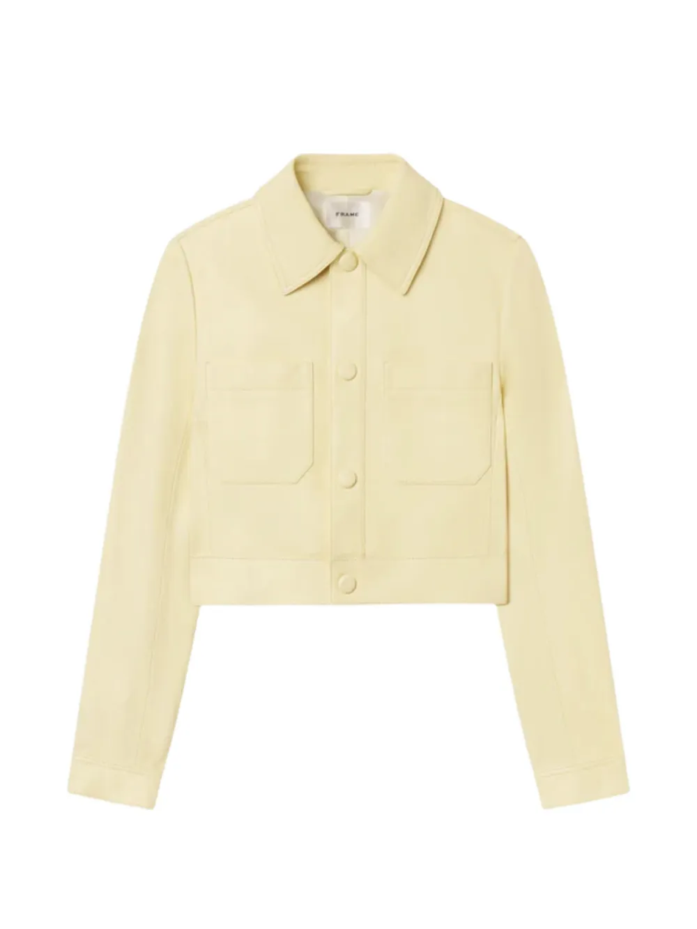 FRAME leather cropped jacket - Gelb