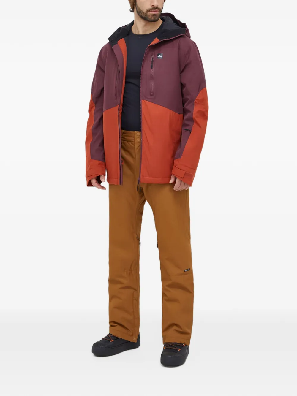 Rip Curl colour-block hooded jacket Oranje