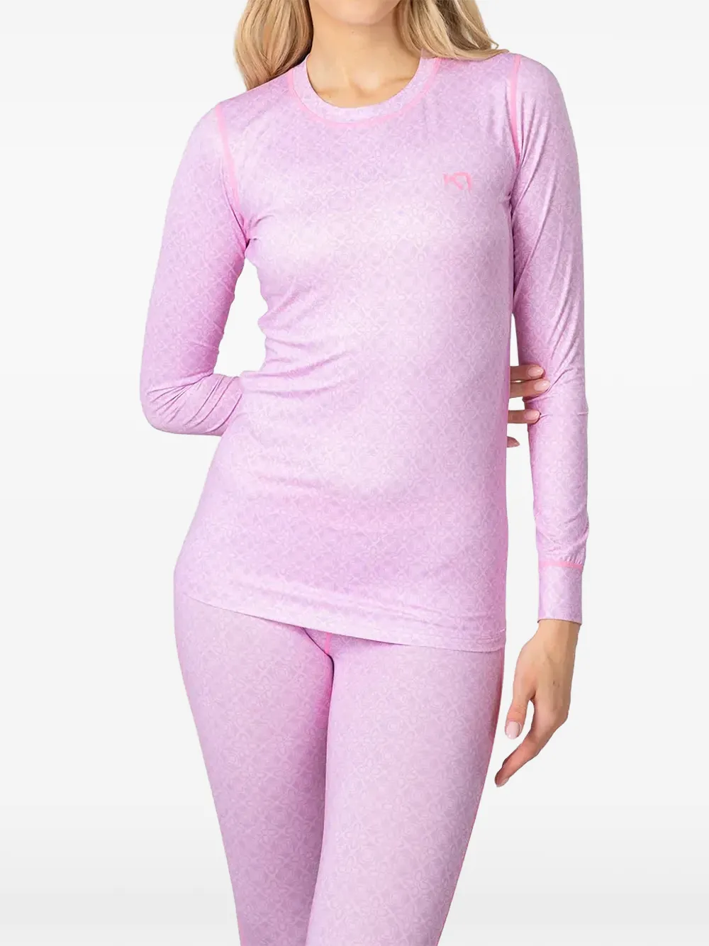 Kari Traa Fryd geometric-pattern long-sleeve base layer - Viola