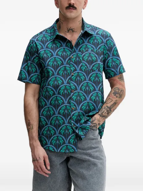 Hurley palm-print short-sleeve shirt