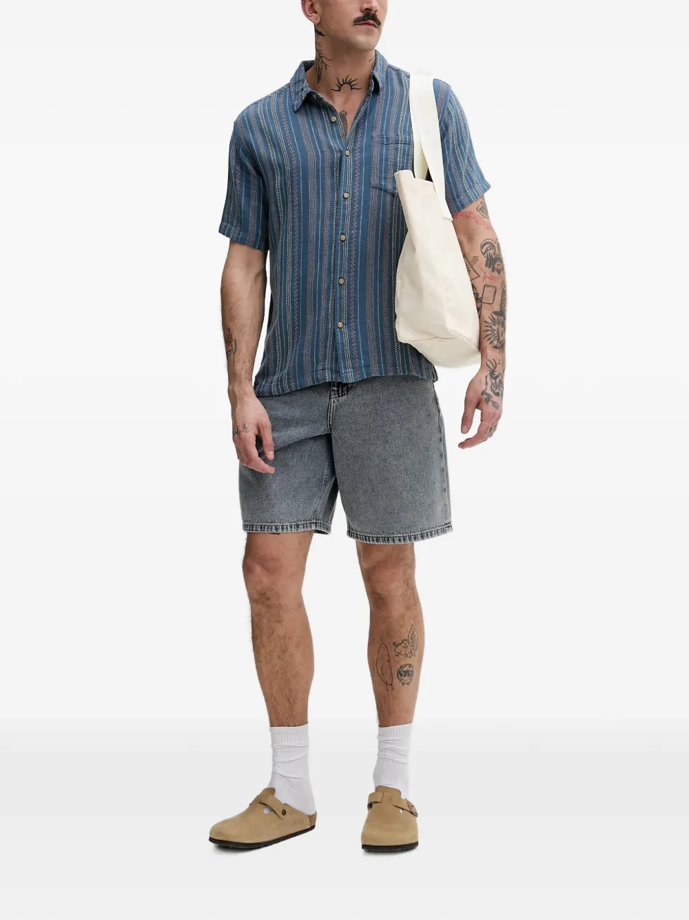  Hurley Camisa A Rayas Verticales - Azul 