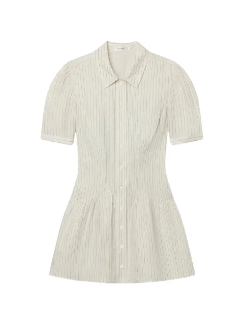 FRAME Vista pinstripe linen mini dress