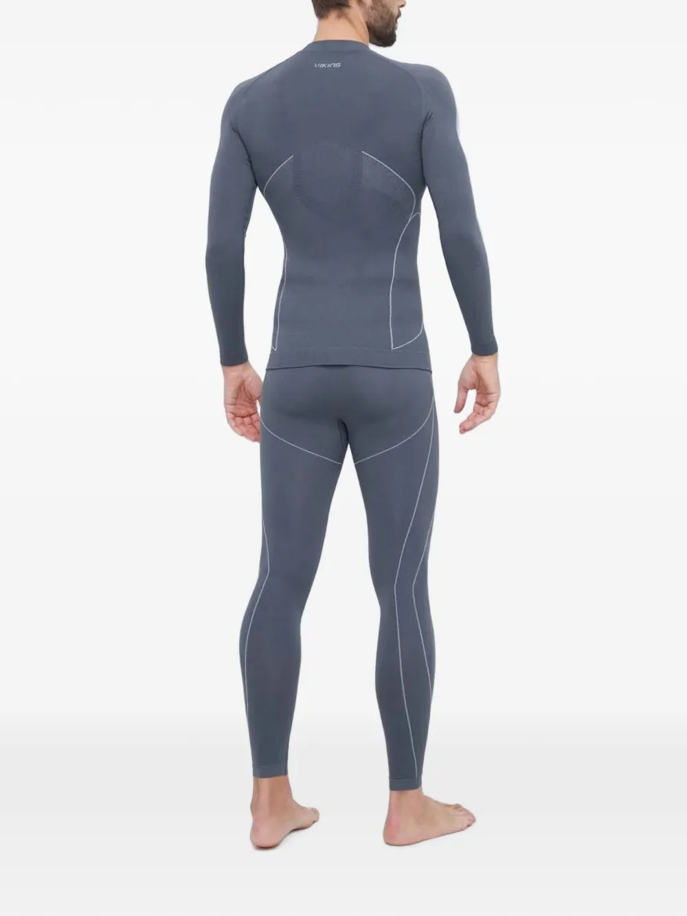 Viking Tweedelige naadloze compressieskiset Grijs