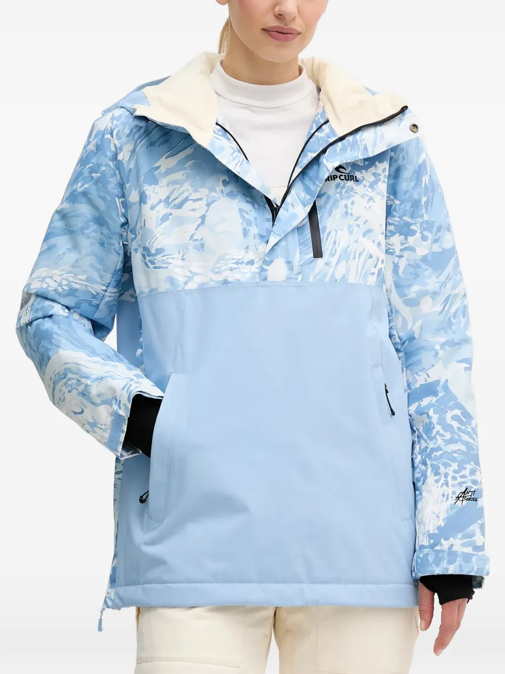 Rip Curl Anti-Series abstract-print ski jacket - Blau