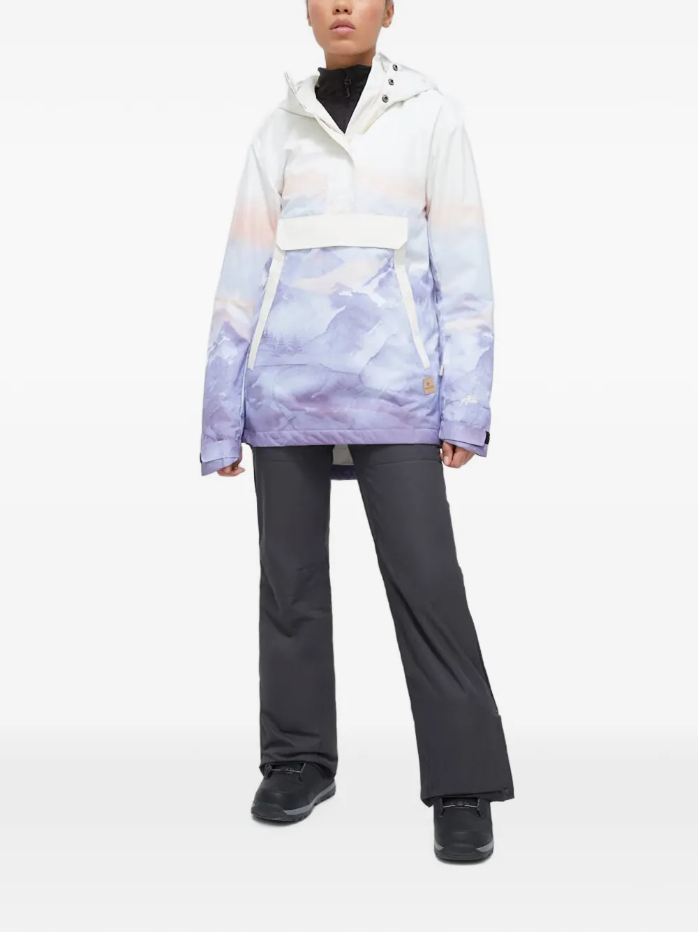 Rip Curl Anti Series mountain-print ski jacket - Weiß