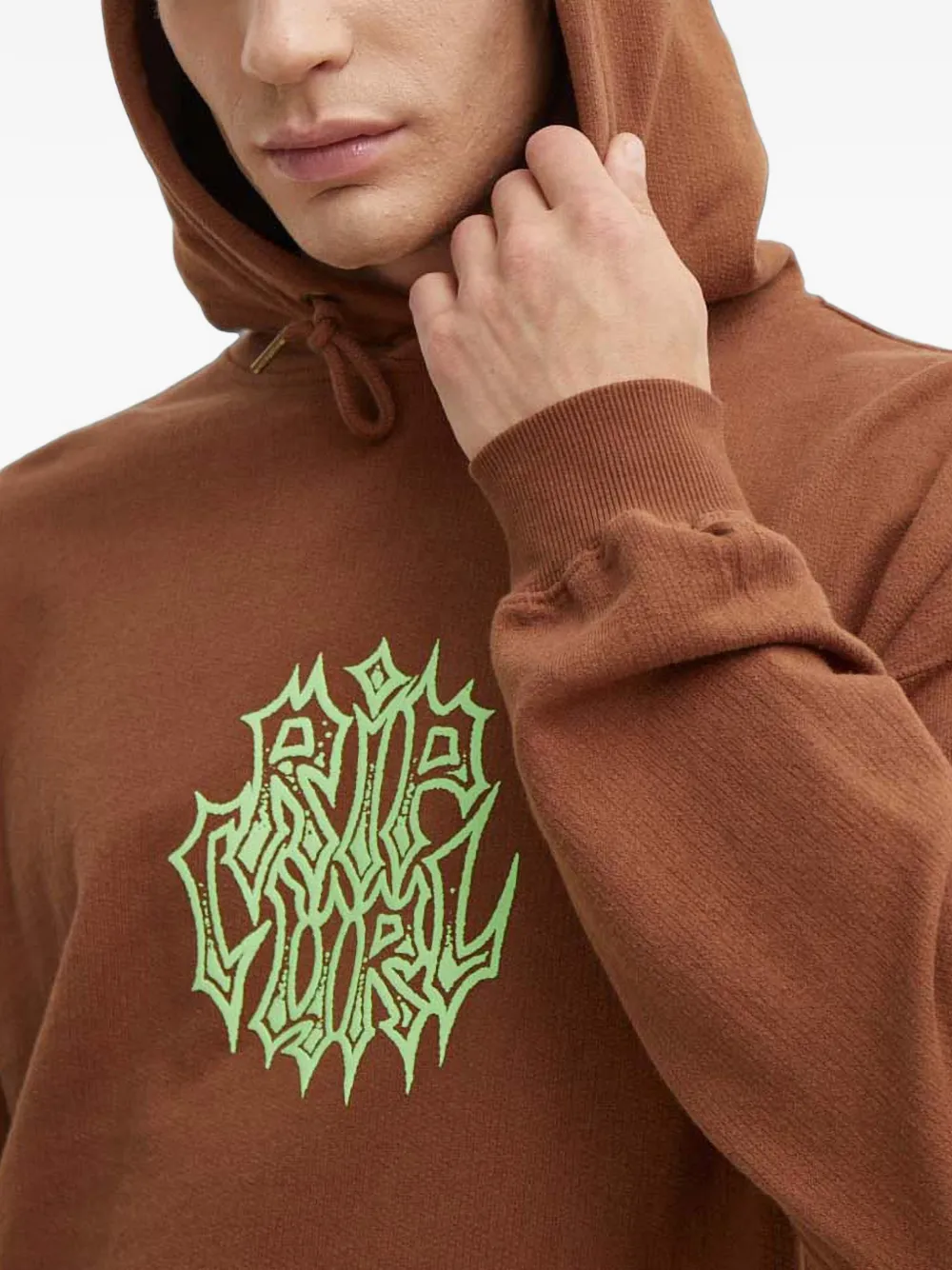Rip Curl Hoodie met print Bruin