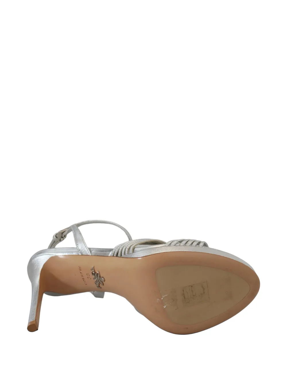 Prada strappy leather sandals Metallic