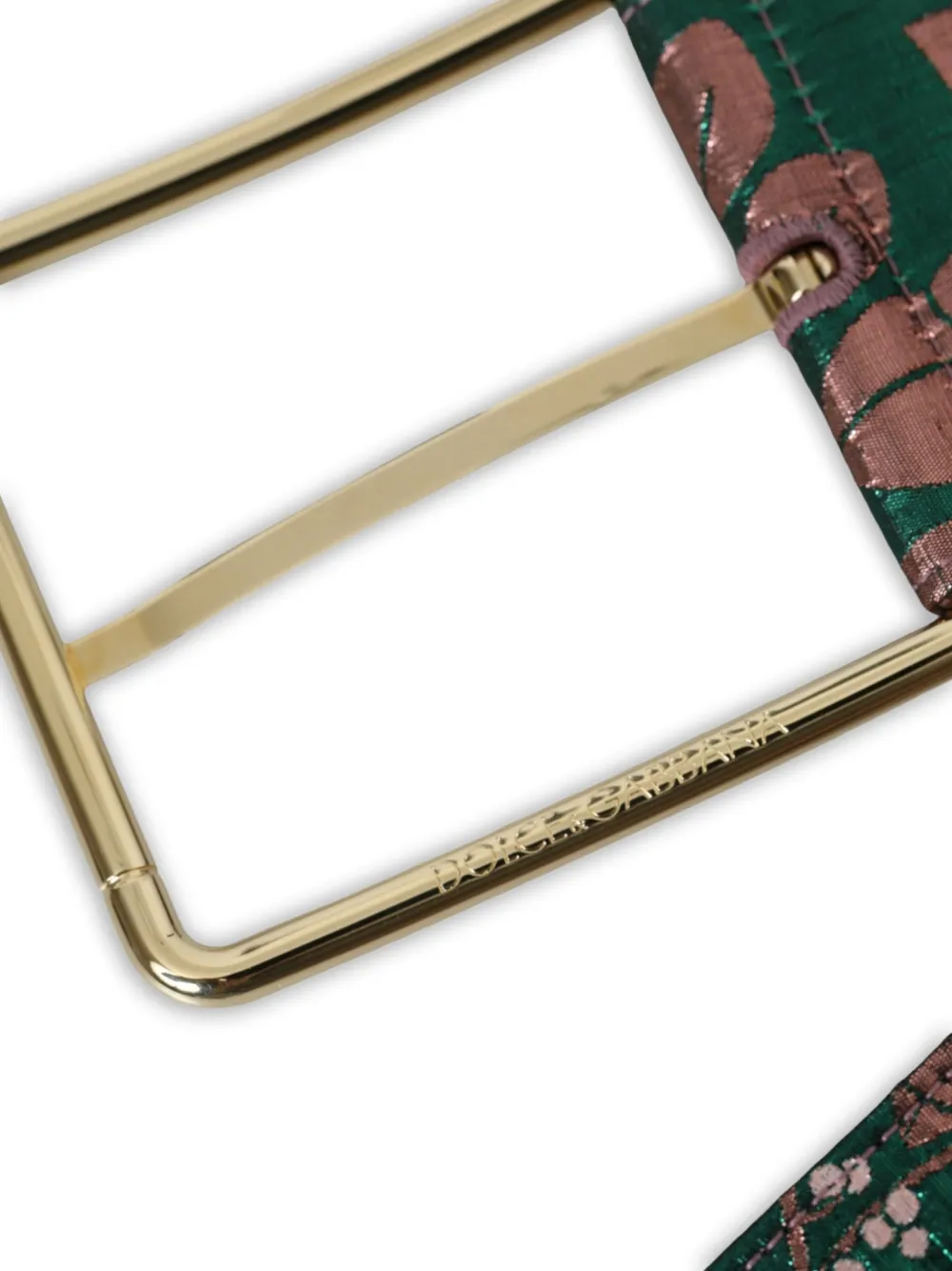 Dolce & Gabbana Riem met metallic afwerking en bloemjacquard Groen
