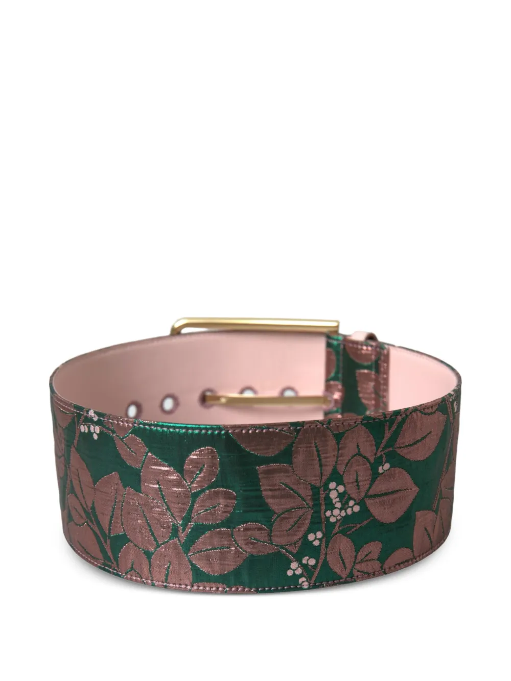 Dolce & Gabbana Riem met metallic afwerking en bloemjacquard Groen