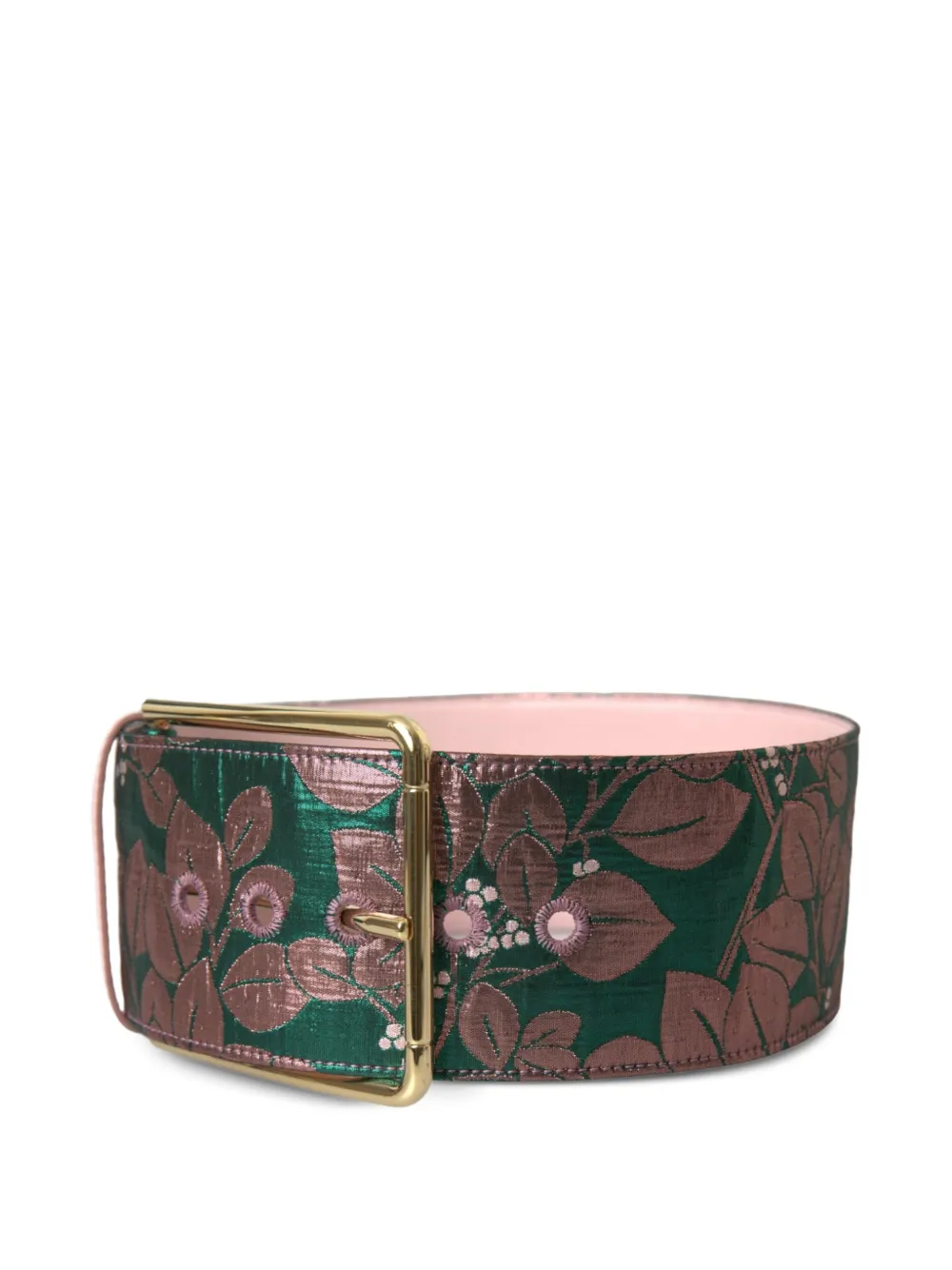 Dolce & Gabbana Riem met metallic afwerking en bloemjacquard Groen