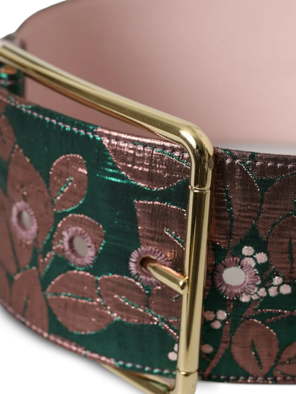 Dolce & Gabbana Riem met metallic afwerking en bloemjacquard Groen