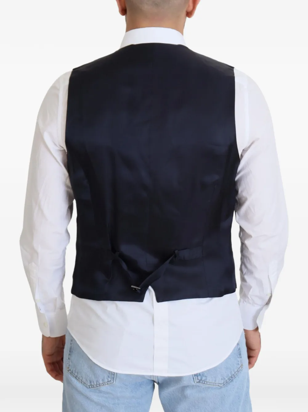 Dolce & Gabbana Gilet van stretchwol Blauw