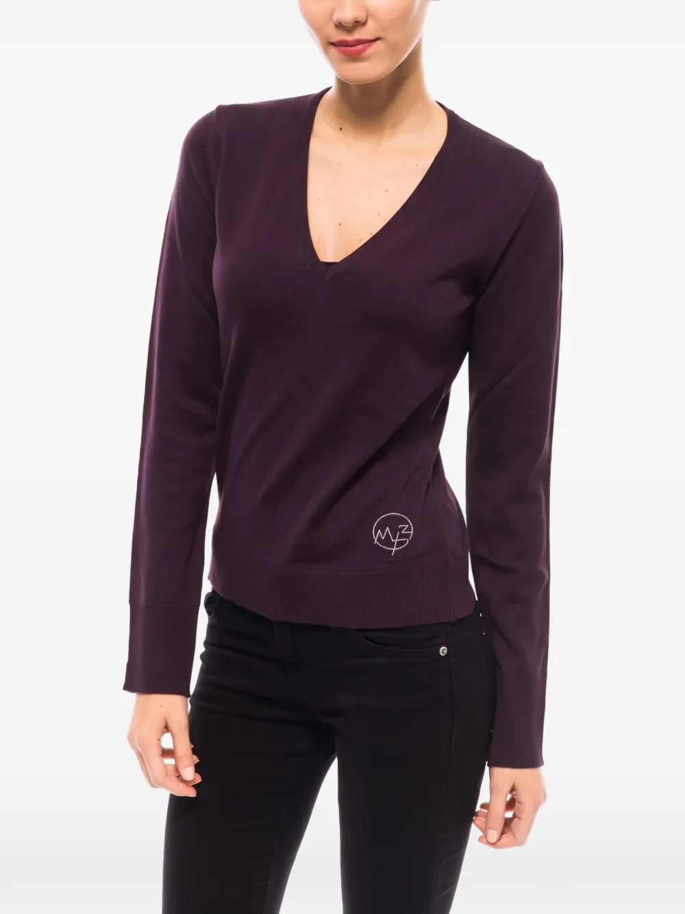 MONTANA BLU V-neck sweater - Violett