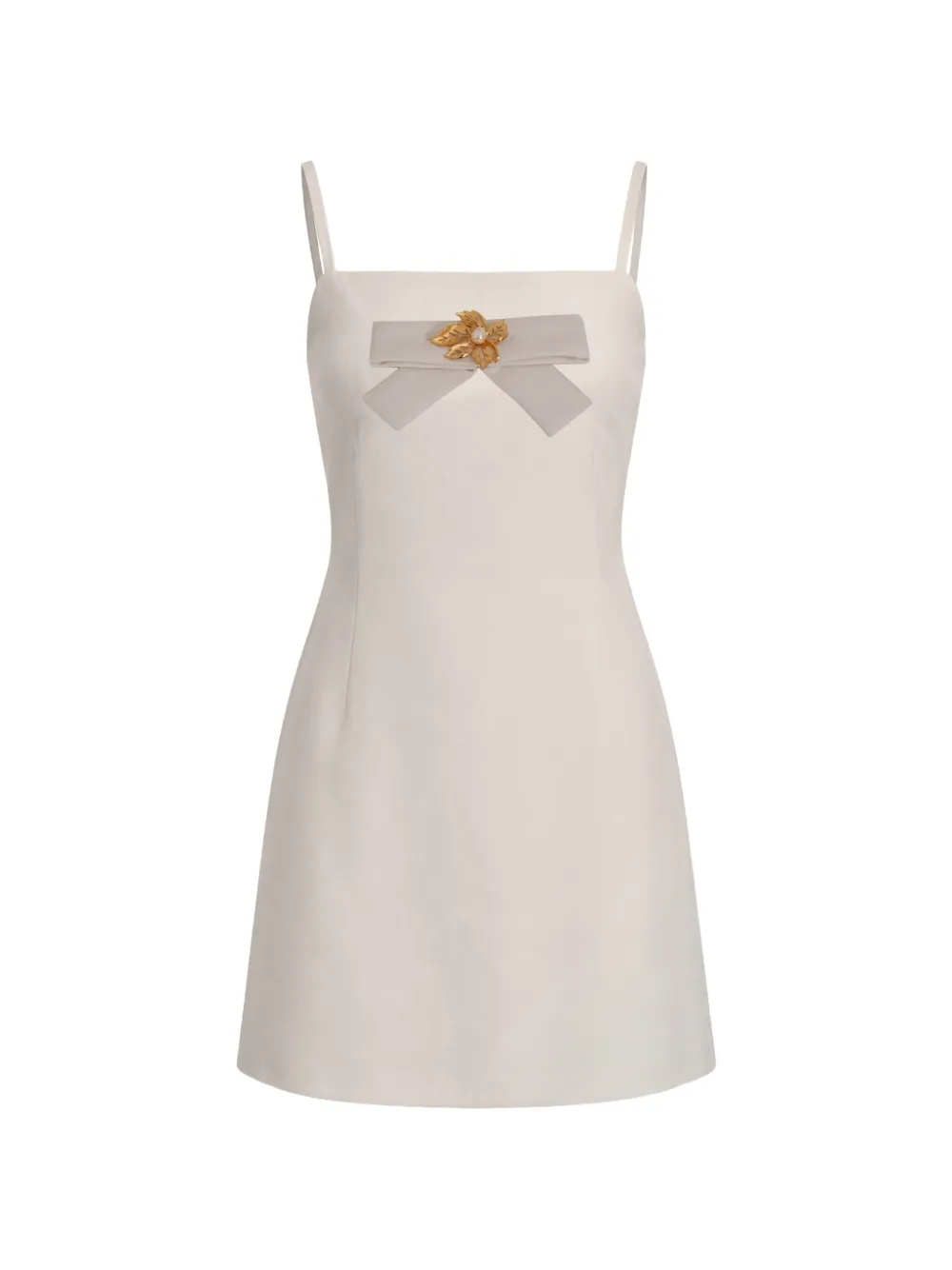 Dolce & Gabbana Abito corto svasato con fiocco - White
