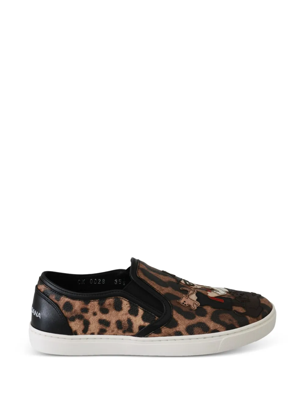 Dolce & Gabbana leopard-print sneakers - Marrone