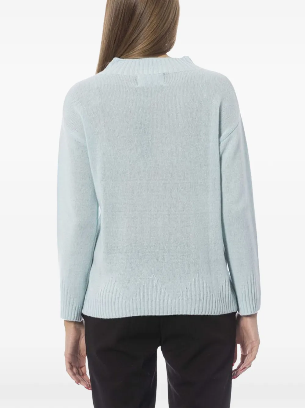 Baldinini Diamond-pattern Sweater In Blue