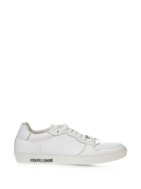 Roberto Cavalli logo leather sneakers