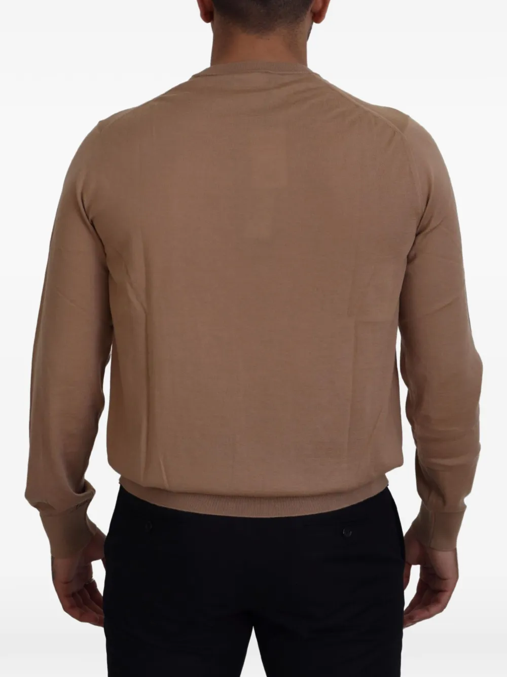 Dolce & Gabbana Trui met geborduurde logopatch Bruin