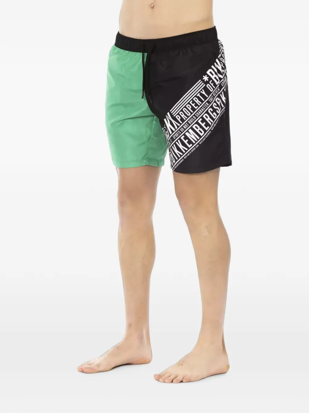 Bikkembergs Zwembroek met logoprint Zwart