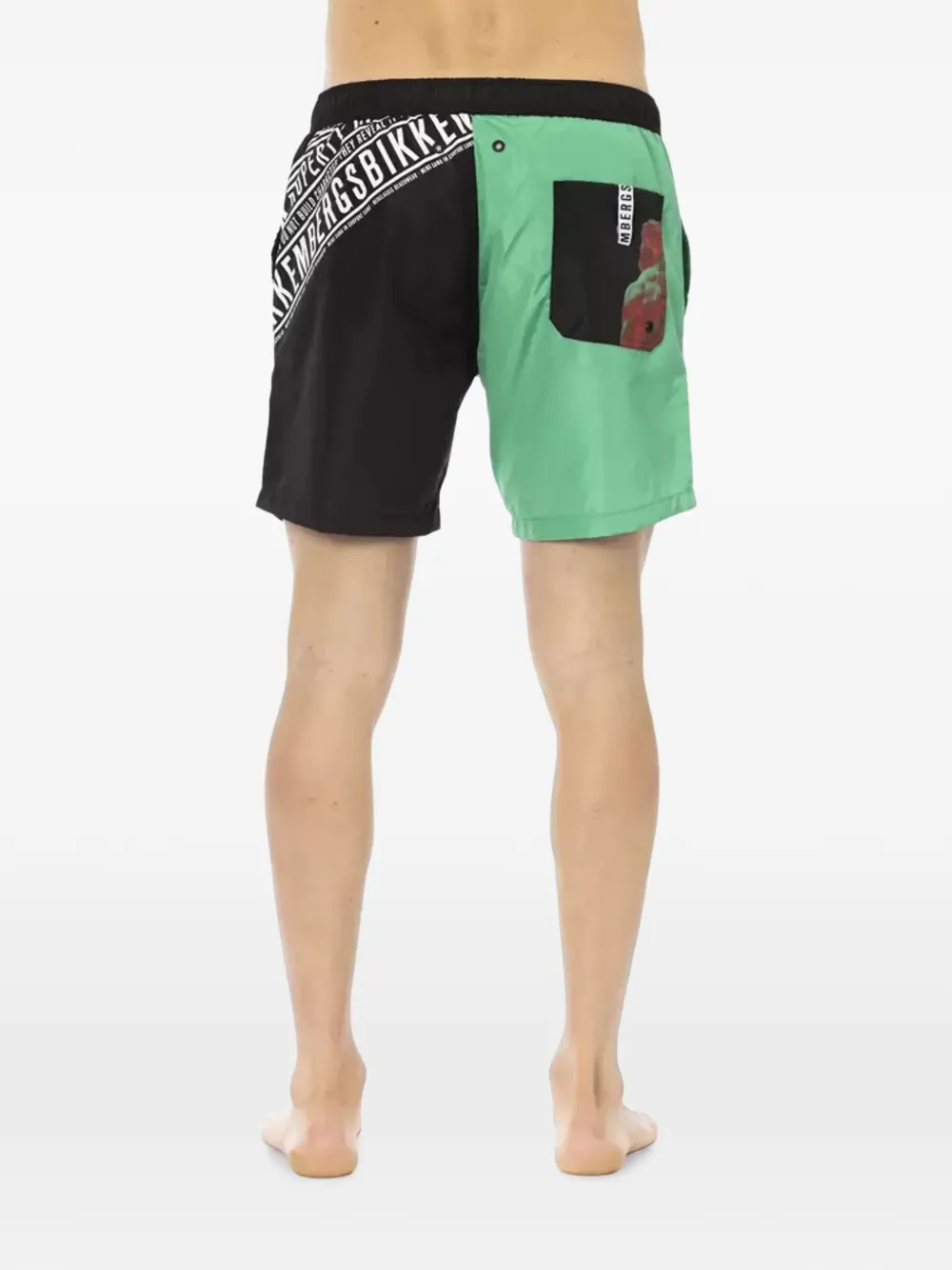 Bikkembergs Zwembroek met logoprint Zwart