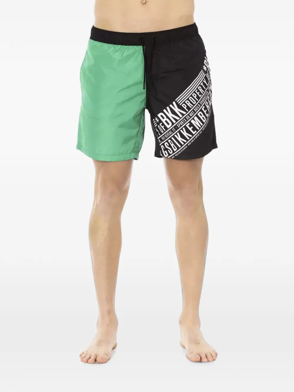 Bikkembergs logo-print two-tone swim shorts