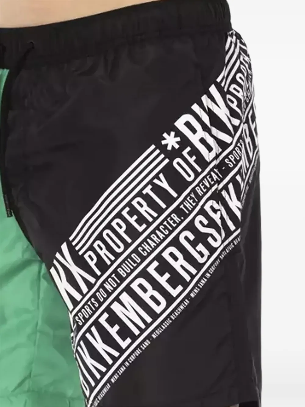 Bikkembergs Zwembroek met logoprint Zwart
