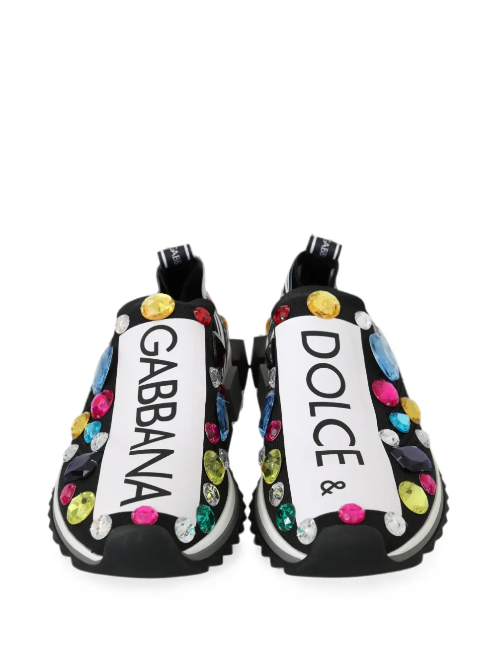 Dolce & Gabbana Portofino crystal-embellished sneakers Zwart
