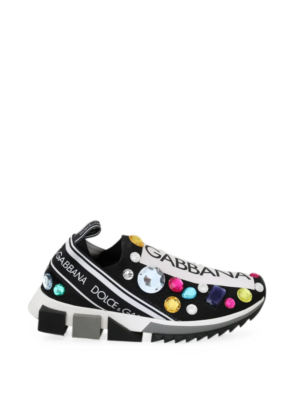 Dolce & Gabbana Portofino crystal-embellished sneakers - Nero