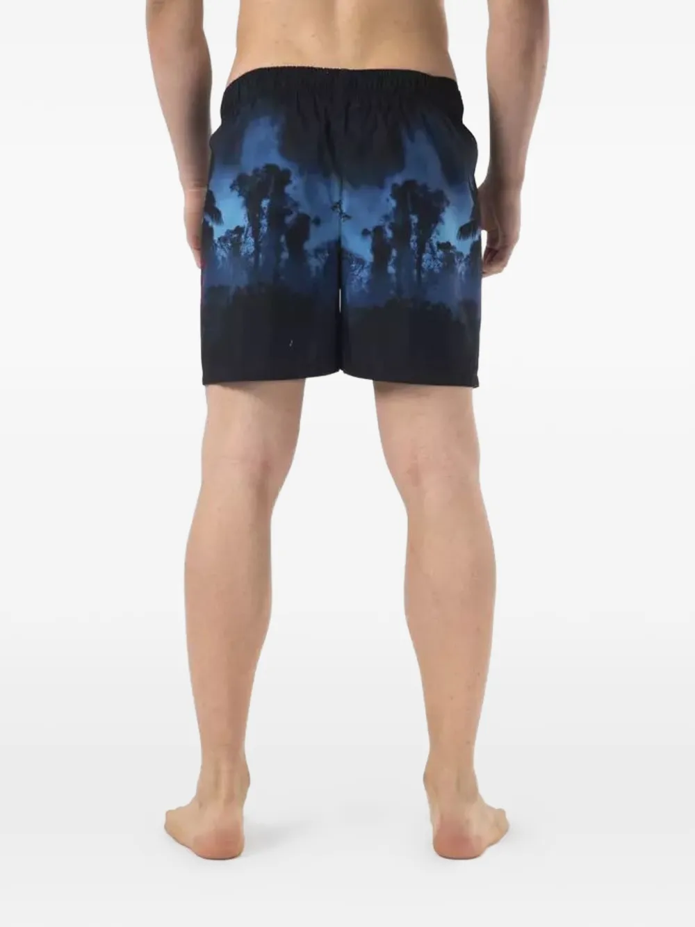 Just Cavalli Zwembroek met bos-print Zwart