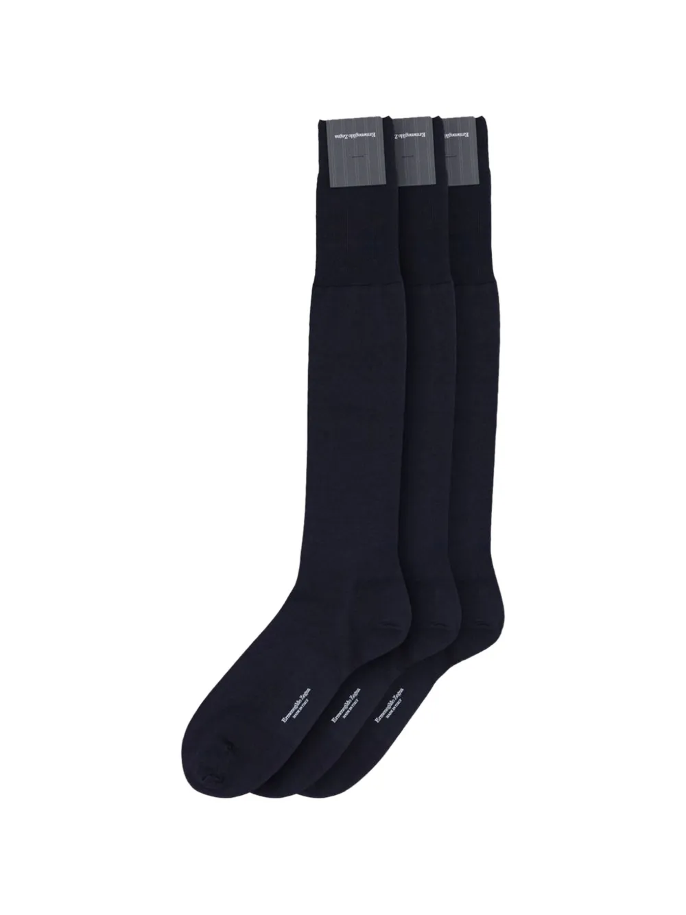 Zegna ribbed-knit knee-high socks - Blu