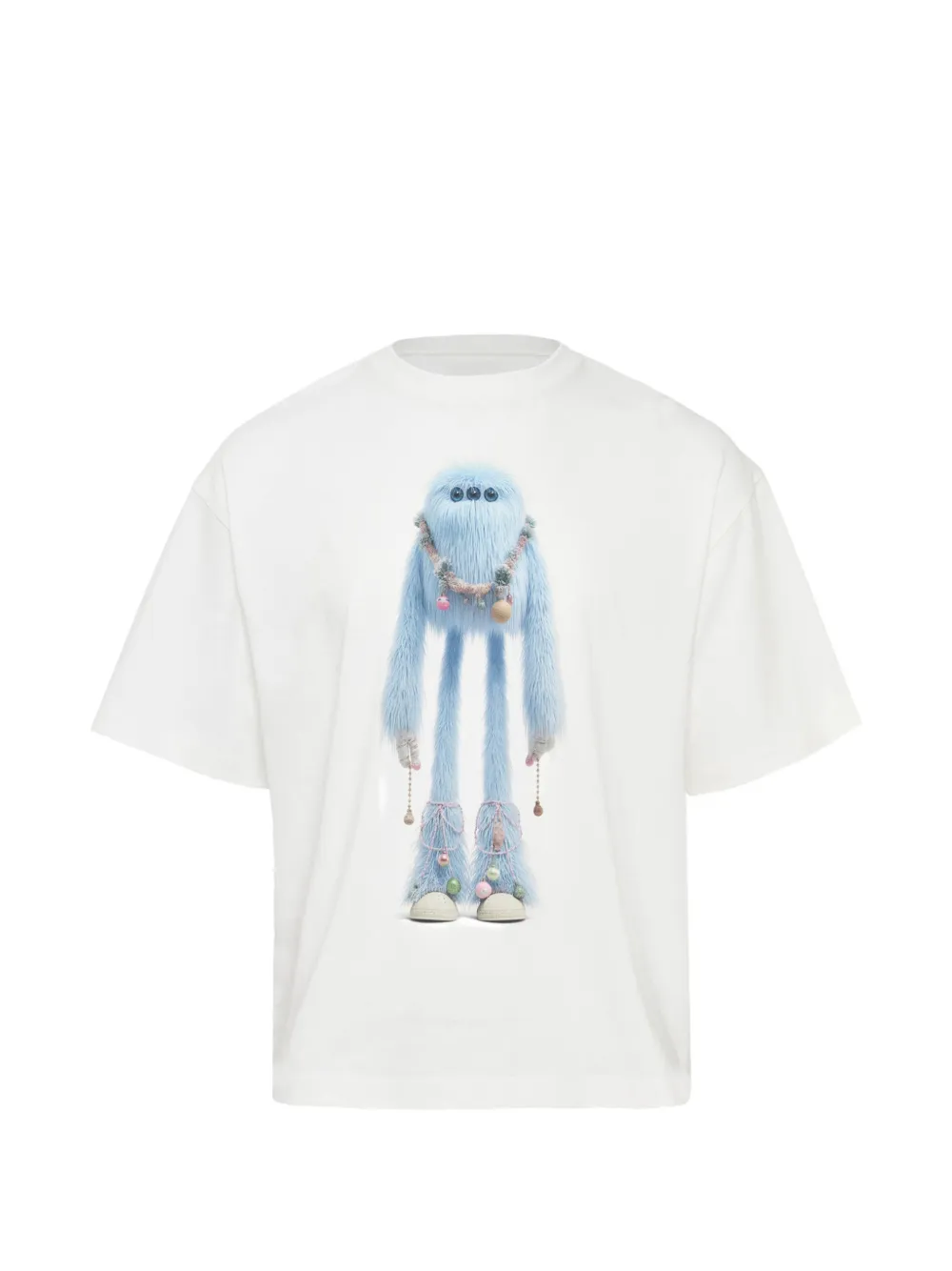 The Fluffadoos T-shirt Blu - Bianco