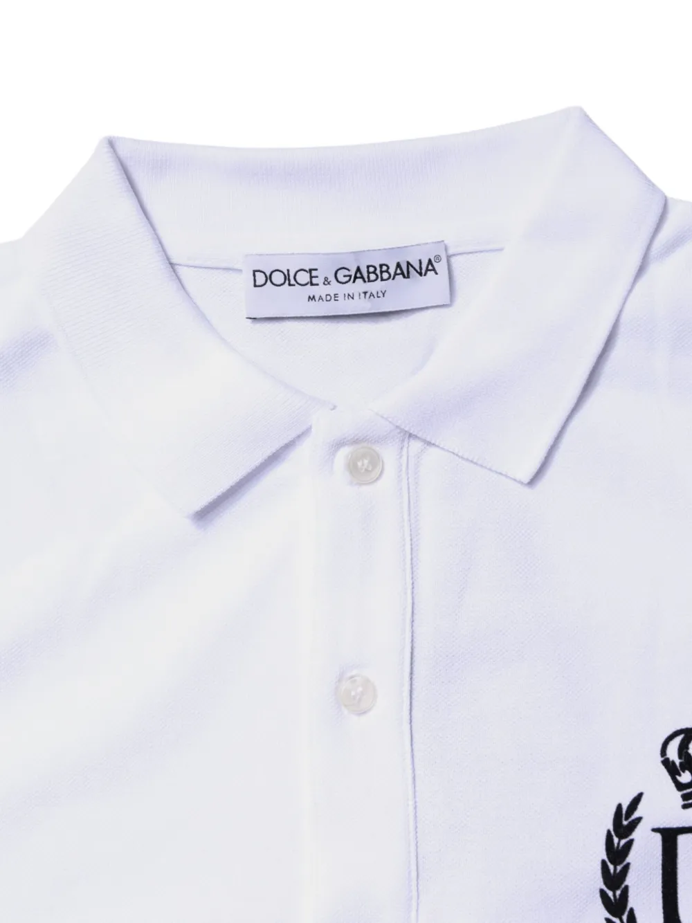 Dolce & Gabbana Poloshirt met geborduurd logo Wit