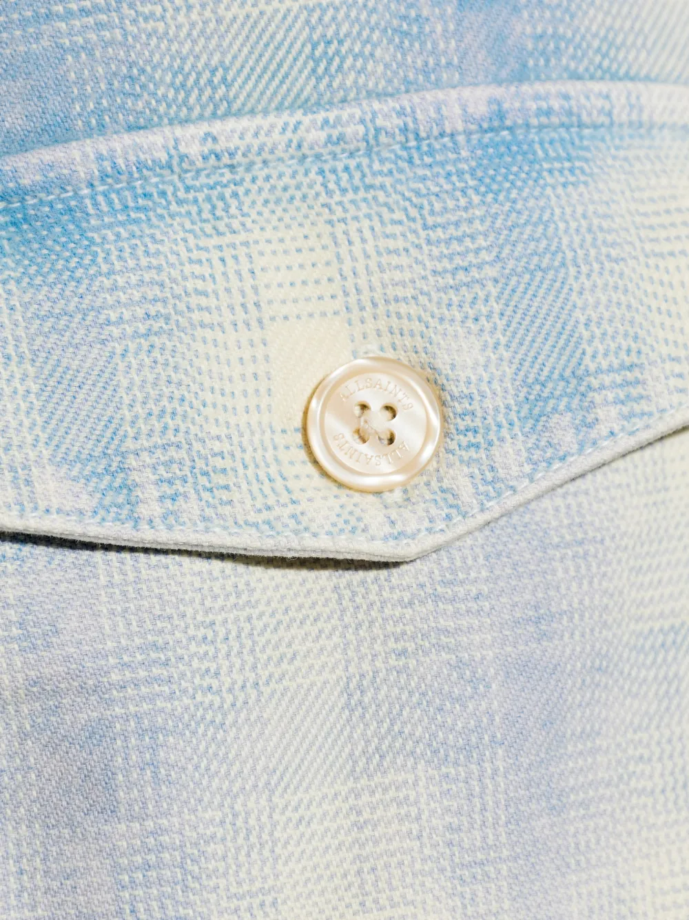 AllSaints Santos geruit overhemd Blauw